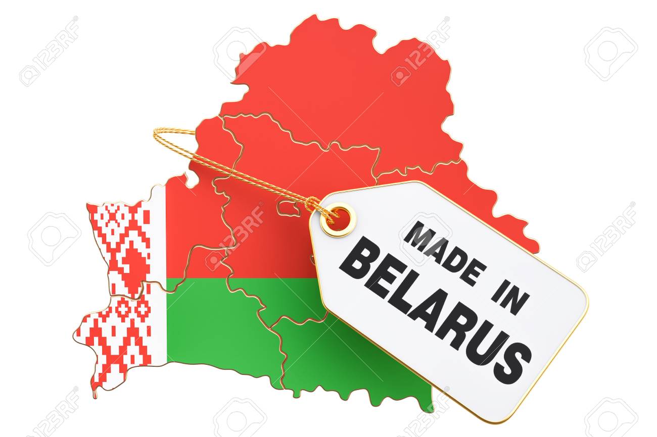 Made in Belarus concept, 3D rendering isolated on white background