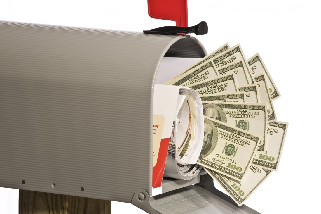 money-in-mailbox