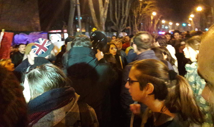 აქციის მონაწილეები მთავრობის ადმინისტრაციიდან ჭავჭავაძის 5 ნომერთან მივიდნენ
