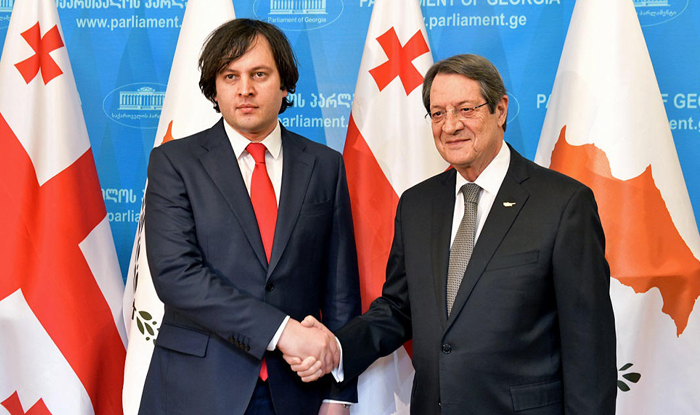 ირაკლი კობახიძე კვიპროსის რესპუბლიკის პრეზიდენტს ნიკოს ანასტასიადესს შეხვდა