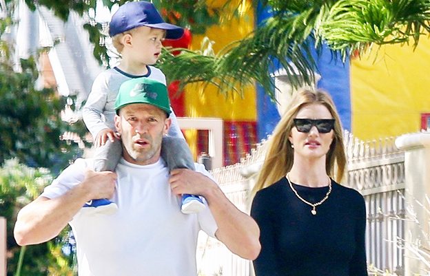 Beverly Hills, ca  - *EXCLUSIVE*  - Rosie Huntington-Whiteley and Jason Statham take their son Jack for a stroll in Beverly Hills. Jason gives his son a piggyback ride as Rosie walks alongside her boys, looking pretty for the camera.

Pictured: Jason Statham, Rosie Huntington-Whiteley

BACKGRID USA 20 MAY 2019 

BYLINE MUST READ: BENS / BACKGRID

USA: +1 310 798 9111 / usasales@backgrid.com

UK: +44 208 344 2007 / uksales@backgrid.com

*UK Clients - Pictures Containing Children
Please Pixelate Face Prior To Publication*