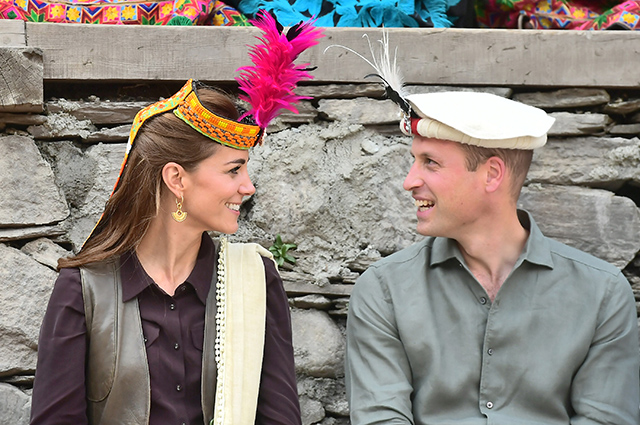 CHITRAL, PAKISTAN - OCTOBER 16: Prince William, Duke of Cambridge and Catherine, Duchess of Cambridge visit a settlement of the Kalash people, to learn more about their culture and unique heritage, on October 16, 2019 in Chitral, Pakistan. Their Royal Highnesses The Duke and Duchess of Cambridge are on a visit of Pakistan between 14-18th October at the request of the Foreign and Commonwealth Office. (Photo by Samir Hussein - Pool/Getty Images)
