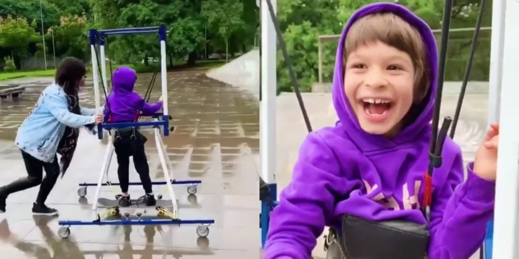 დედას სურდა, ცერებლარული დამბლით დაავადებულ შვილს სკეიტით ესრიალა, ნახეთ რა მოიფიქრა მან