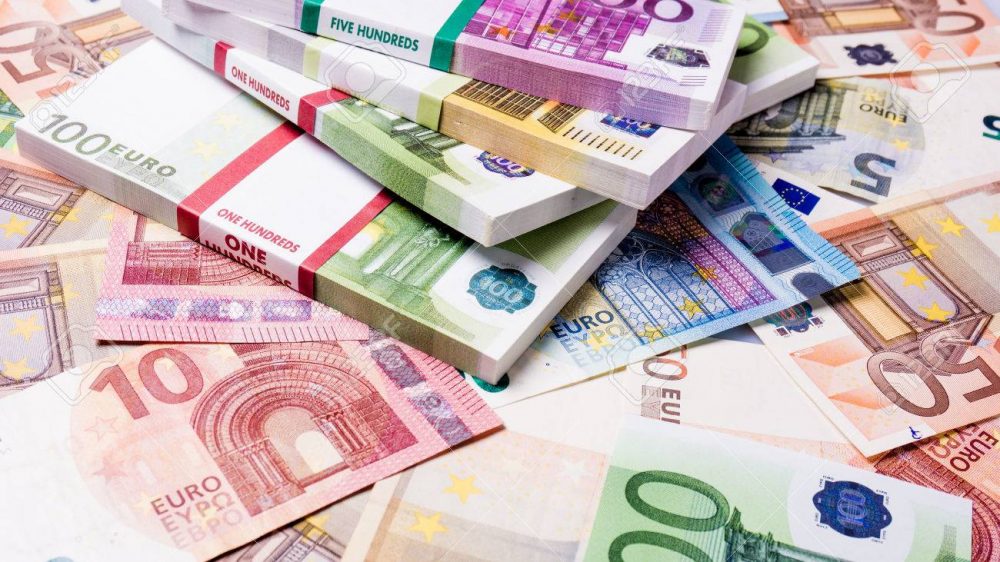 Lots of cash money.  Euros. euro money banknotes. Money Euro background
