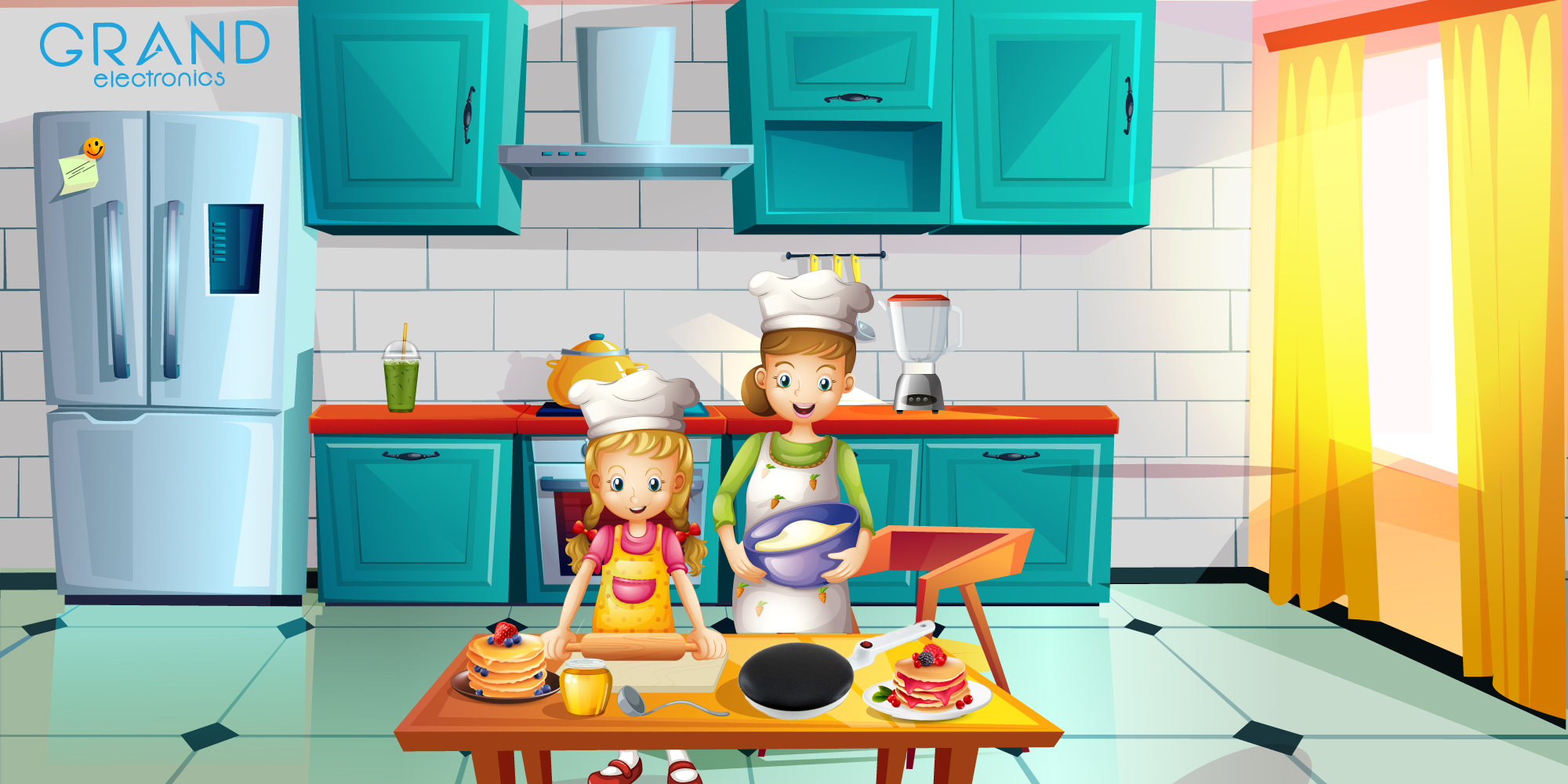 kitchen-mom-&-kids