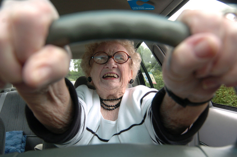 BC-WV--BC-PRI--Older Drivers--Eighty-seven-year-old Dorothy Wulfers, who learned to drive a Model T Ford at age 15, prepares to pull out of her parking space Friday, June 4, 2004 in Morgantown, WV. Wulfers said only her and God will decide when she stops driving. (AP PHOTO/DALE SPARKS)