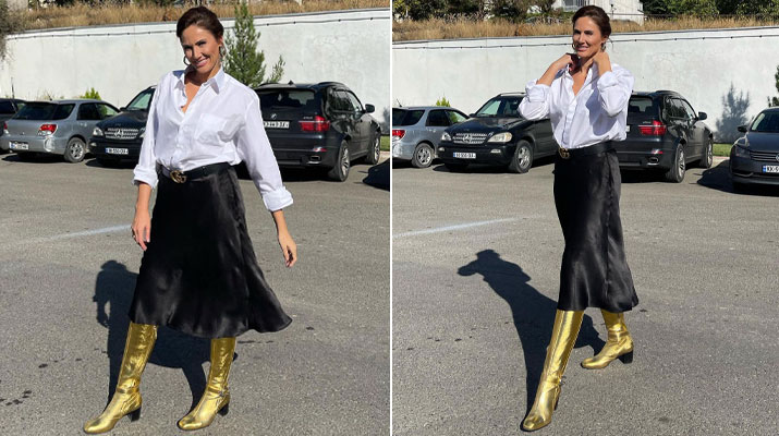 ფოტო: „საოცარი ქალი“ – თიკა ფაცაცია ოქროსფერ ჩექმებში