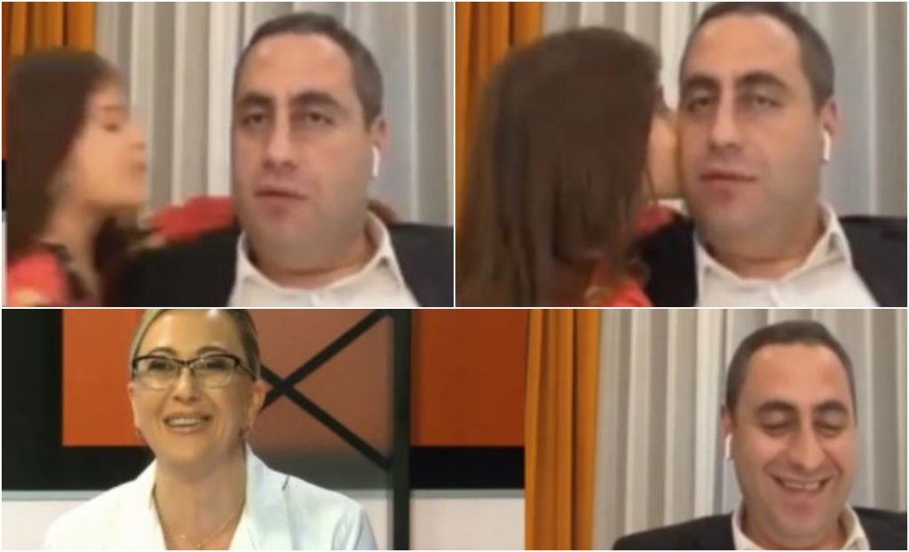 “მოენატრათ მამა” – პირდაპირ ეთერში გიორგი ვაშაძეს ქალიშვილმა ლოყაზე აკოცა