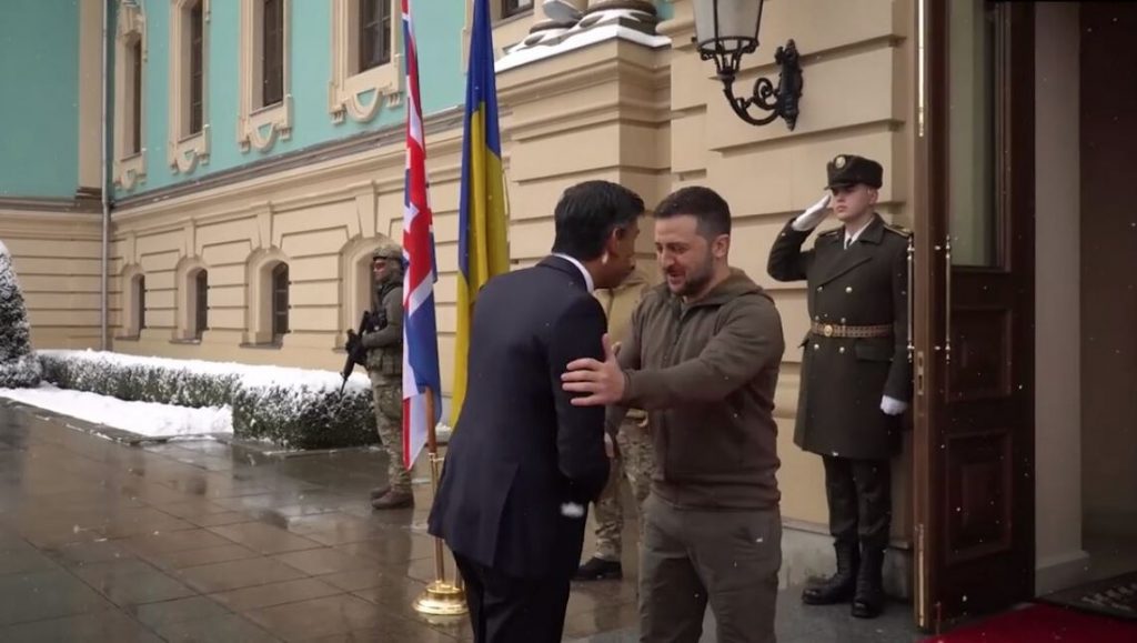 ბრიტანეთის პრემიერი რიში სუნაკი კიევში ჩავიდა