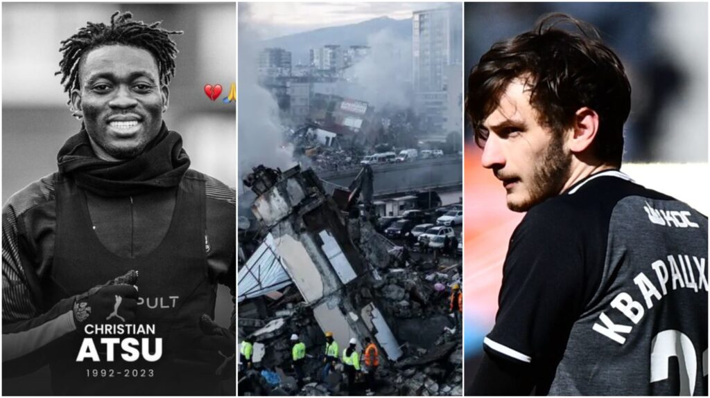 ხვიჩა კვარაცხელია თურქეთში მიწისძვრის შედეგად გარდაცვლილი ფეხბურთელის ფოტოს აქვეყნებს – კრისტიან ატსუ ნანგრევებიდან დღეს დილით გარდაცვლილი ამოიყვანეს