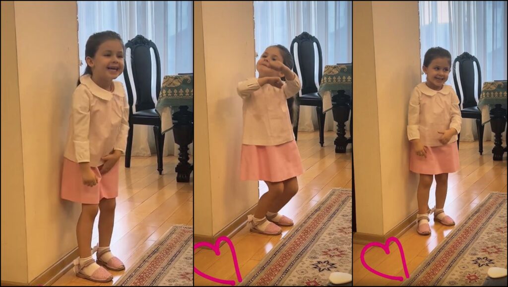 ალისკა სააკაშვილი მხიარულ ცეკვას ასრულებს