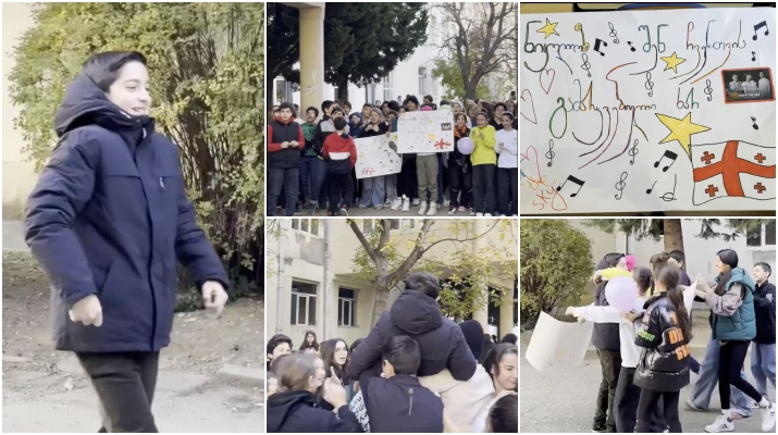 ვიდეო: „ამატირეთ, ბავშვებო! ყოჩაღ! ნიკოლოზი იმსახურებს ასეთ თბილ დახვედრას!“ – ნახეთ როგორ დახვდნენ ნიკოლოზ ხარატს ევროვიზიის კონკურსიდან დაბრუნების შემდეგ სკოლელები