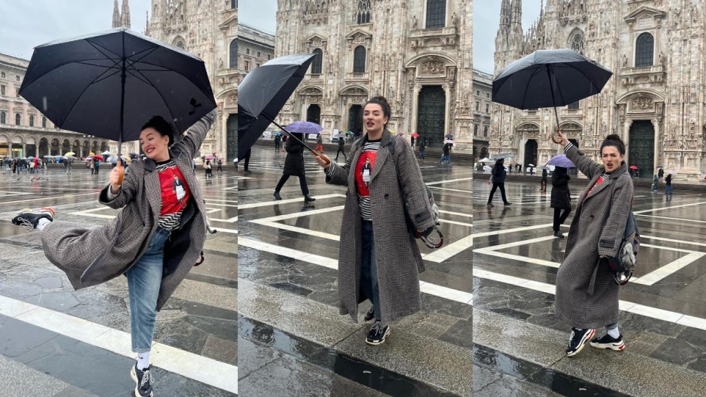ფოტო: ,,ცეკვა წვიმაში…მილანი ძალიან ძალიან მიყვარს” – ნინი შერმადინი იტალიაში მოგზაურობს