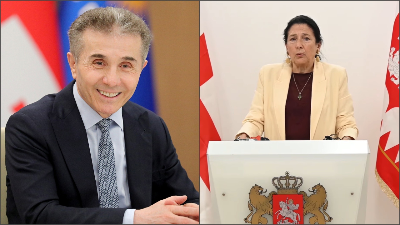 სალომე ზურაბიშვილი და ბიძინა ივანიშვილი
