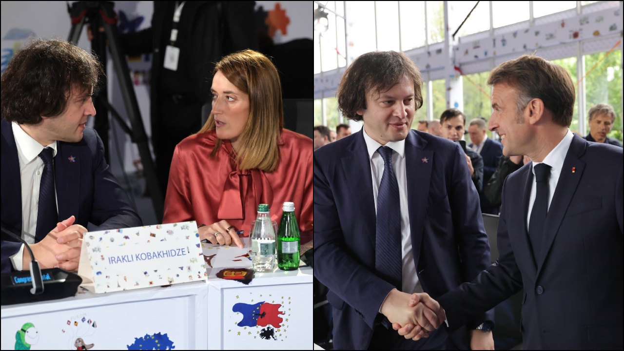 ირაკლი კობახიძე, რობერტა მეცოლა, ემანუელ მაკრონი