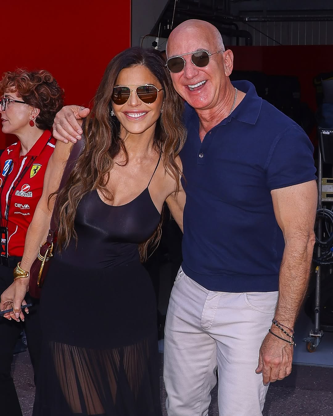 Lauren Sanchez brought her beloved fashion sense to the Monaco Grand Prix on Sunday, turning heads as she strolled through the pit lane in a sheer black gown. The 55-year-old was spotted walking hand-in-hand with (3)
