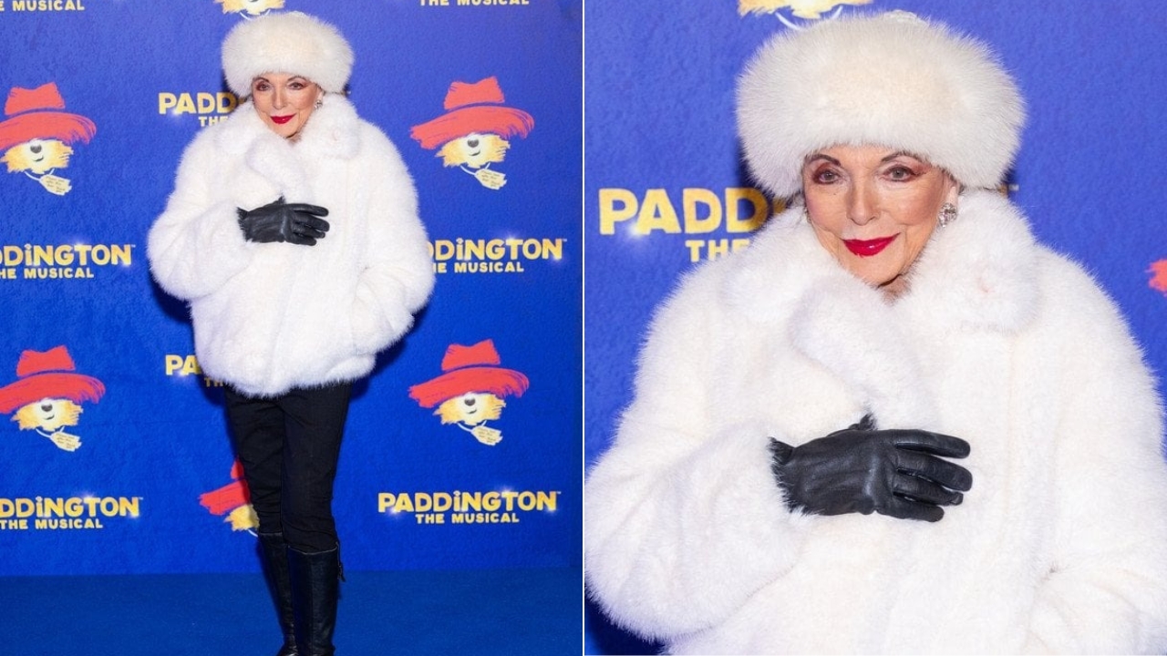 უბერებელი ჯოან კოლინზი - 92 წლის ვარსკვლავი პრემიერაზე ბრწყინავდა