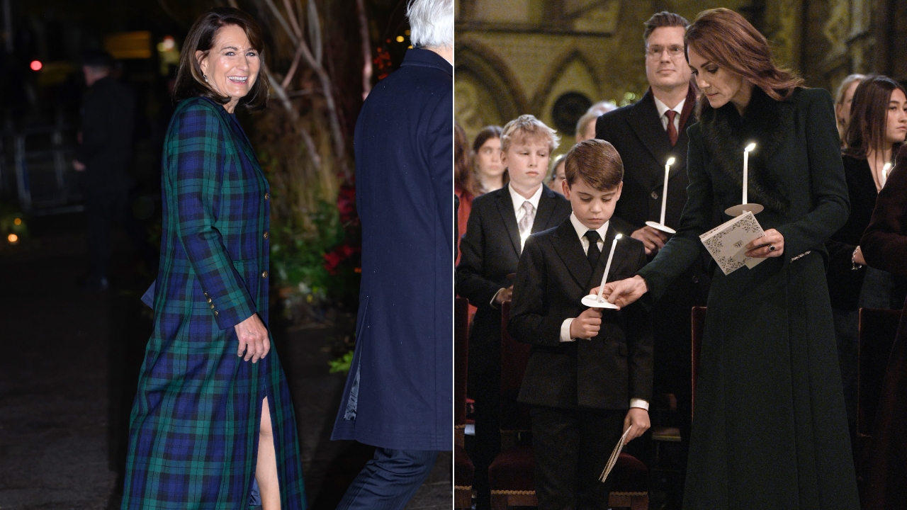 შოტლანდიურ პალტოსა და კომფორტულ ქუსლიან ფეხსაცმელში პრინცესა ქეითის 70 წლის დედა საშობაო კონცერტს დაესწრო