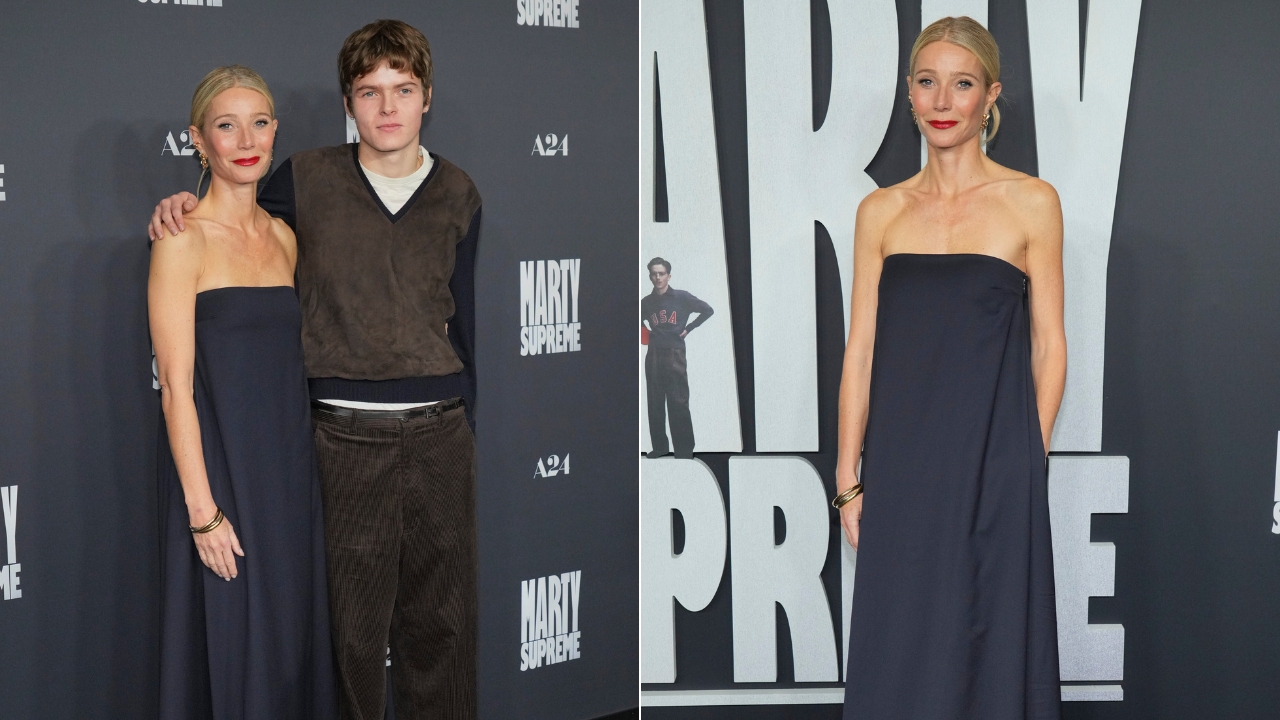 გვინეტ პელტროუს ვაჟი დედის მხარდასაჭერად პრემიერაზე გამოჩნდა - ეს პელტროუს პირველი ფილმია, დიდი შესვენების შემდეგ