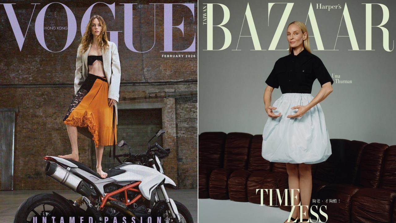 უმა თურმანი და მაია ჰოუკი - დედა-შვილი მოდური გამოცემების გარეკანს ამშვენებენ