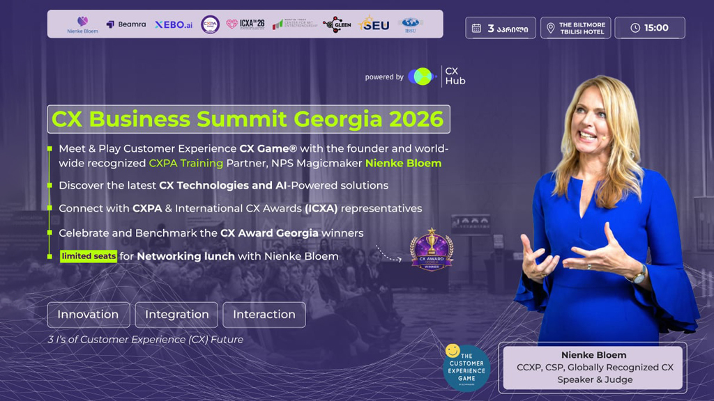 CX Business Summit Georgia 2026 – წლის მთავარი CX ღონისძიება თბილისში უკვე მესამედ გაიმართება