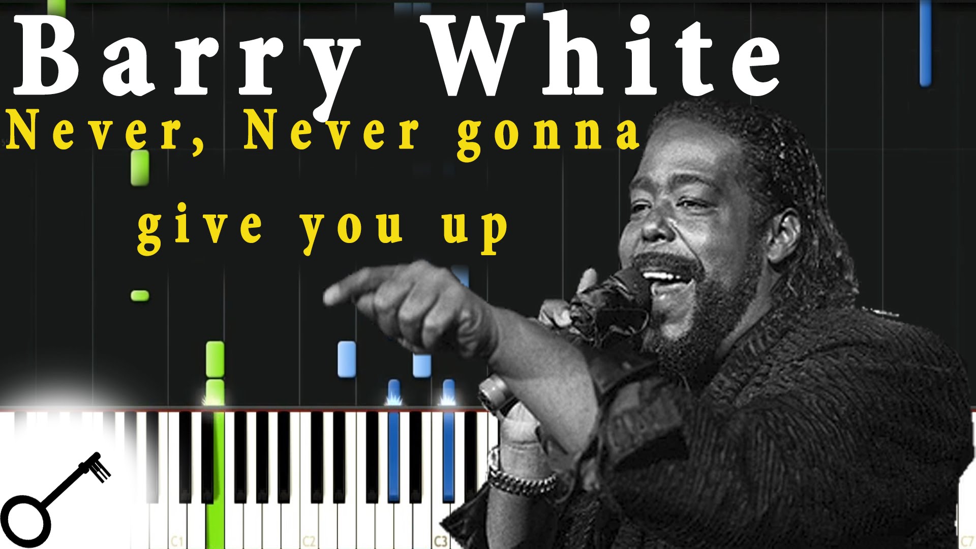 Never never give ya up. Barry White never never gonna give you up. Barry White never never. Never never give up Barry White. Never, never gonna give ya up.